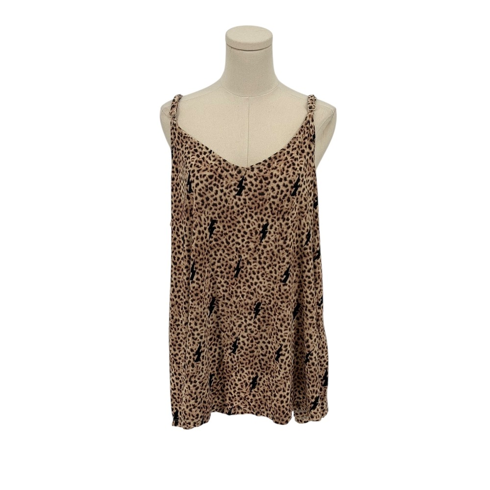 Torrid Super Soft Knits Leopard Lightning Bolt Cami Tank Top Women 3